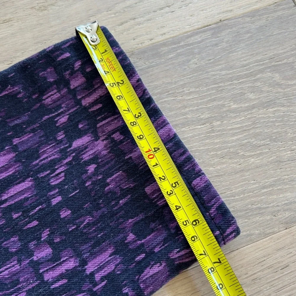 Levis Mid Rise Skinny Jeans Purple Black Abstract Print Womens 30x29